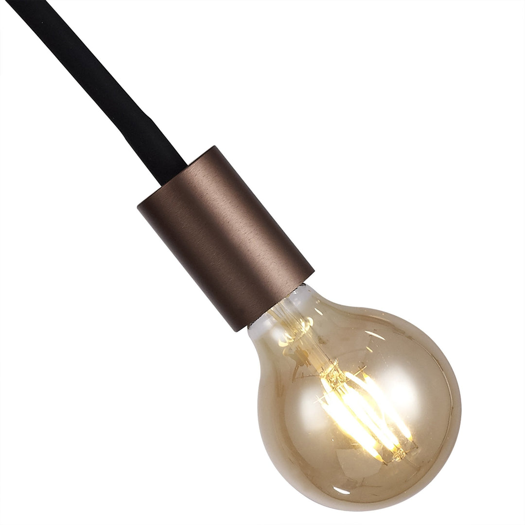 Nelson Lighting NL76439 Gino Flexible Ceiling 1 Light Satin Black/Brushed Copper