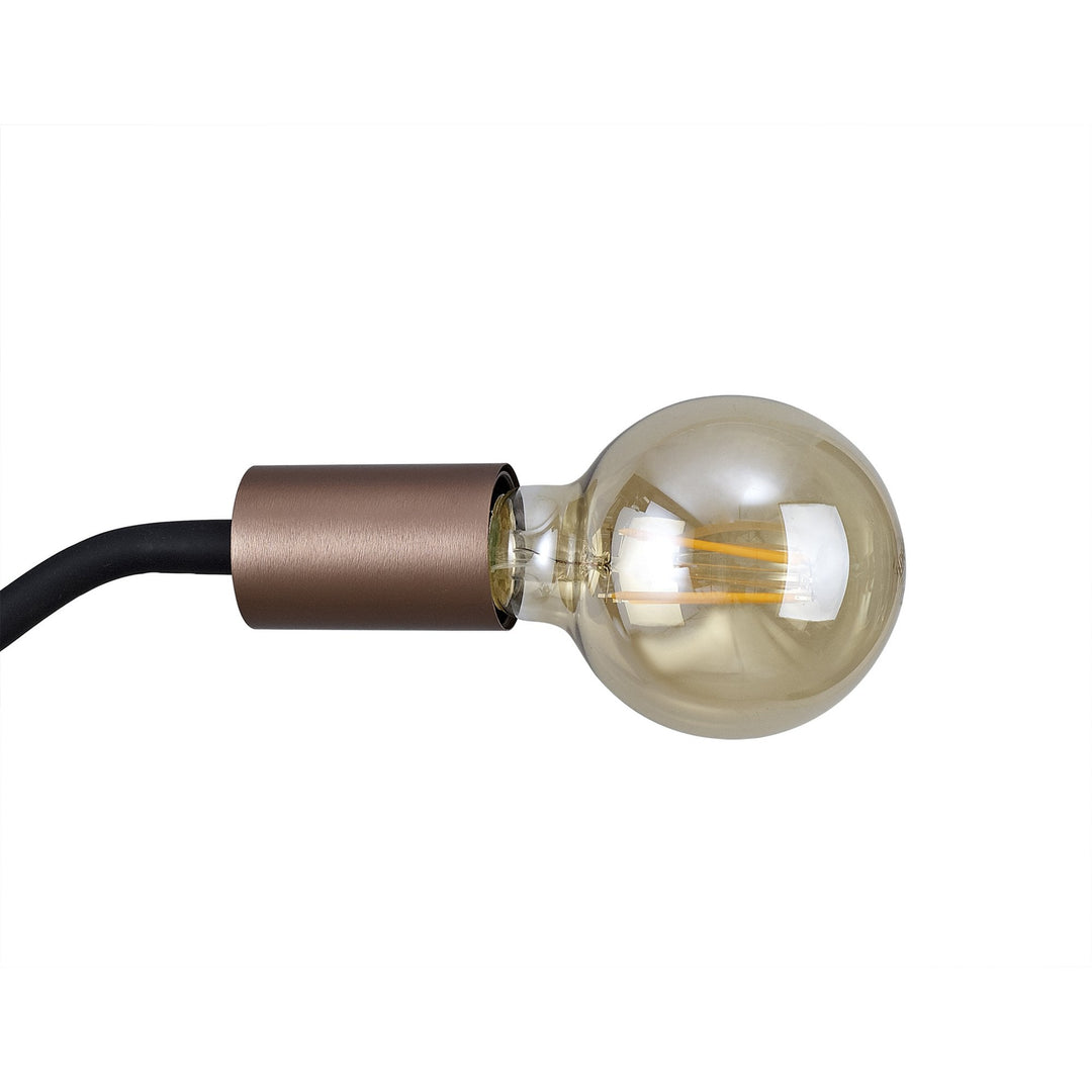 Nelson Lighting NL76479 Gino Flexible Wall Lamp 1 Light Satin Black/Brushed Copper