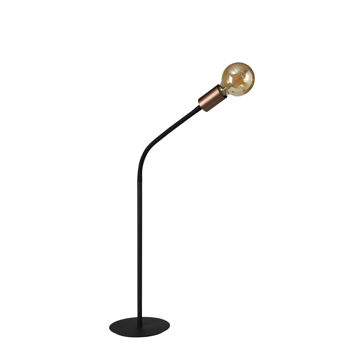 Nelson Lighting NL76489 Gino Flexible Table Lamp 1 Light Satin Black/Brushed Copper