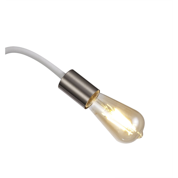 Nelson Lighting NL76509 Gino Flexible Ceiling 1 Light Satin White/Satin Nickel