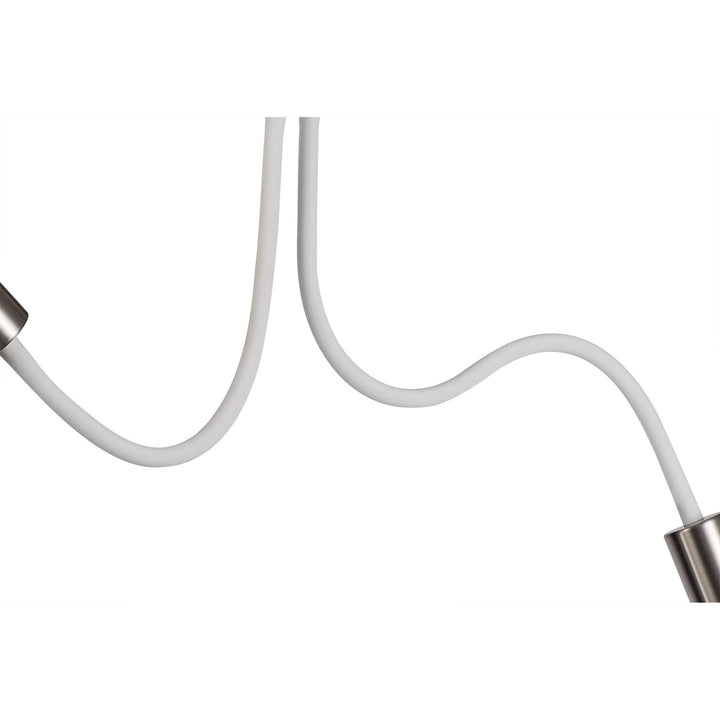 Nelson Lighting NL76519 Gino Flexible Ceiling 2 Light Satin White/Satin Nickel