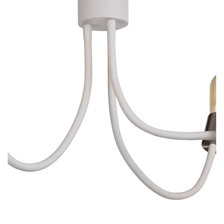 Nelson Lighting NL76529 Gino Flexible Ceiling 3 Light Satin White/Satin Nickel
