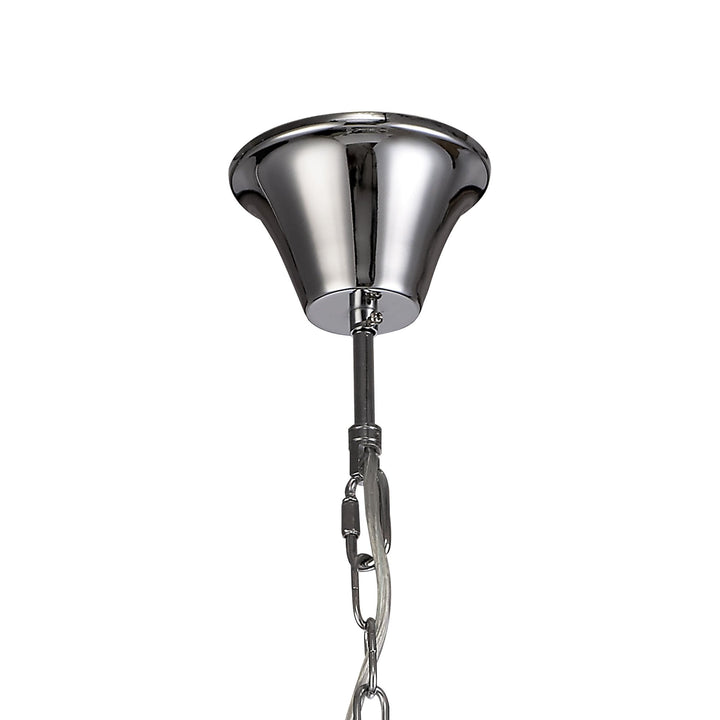 Nelson Lighting NL74199 Glastonbury Chandelier Pendant 4 Light Polished Chrome/Clear Glass/Crystal