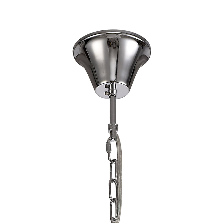 Nelson Lighting NL74209 Glastonbury Chandelier Pendant 6 Light Polished Chrome/Clear Glass/Crystal