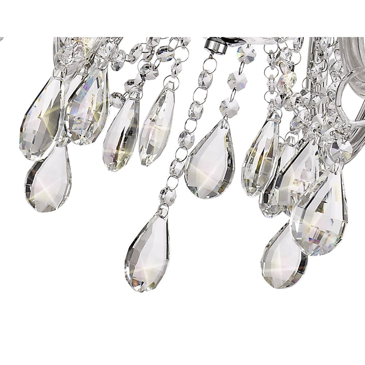 Nelson Lighting NL74219 Glastonbury Chandelier Pendant 8 Light Polished Chrome/Clear Glass/Crystal