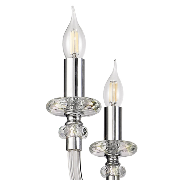 Nelson Lighting NL74219 Glastonbury Chandelier Pendant 8 Light Polished Chrome/Clear Glass/Crystal