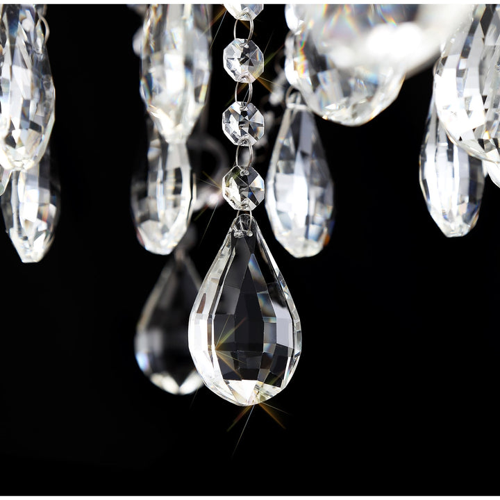 Nelson Lighting NL74219 Glastonbury Chandelier Pendant 8 Light Polished Chrome/Clear Glass/Crystal