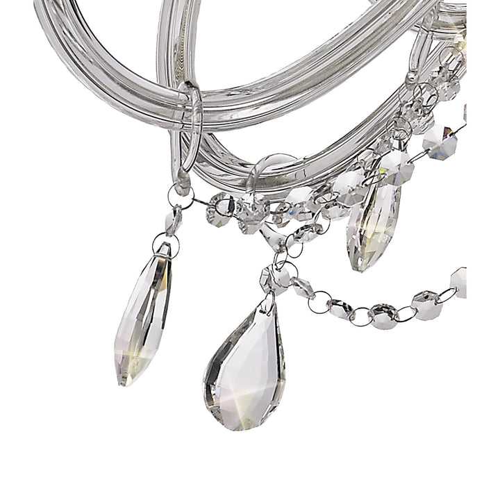 Nelson Lighting NL74229 Glastonbury Chandelier Pendant 12 Light Polished Chrome/Clear Glass/Crystal