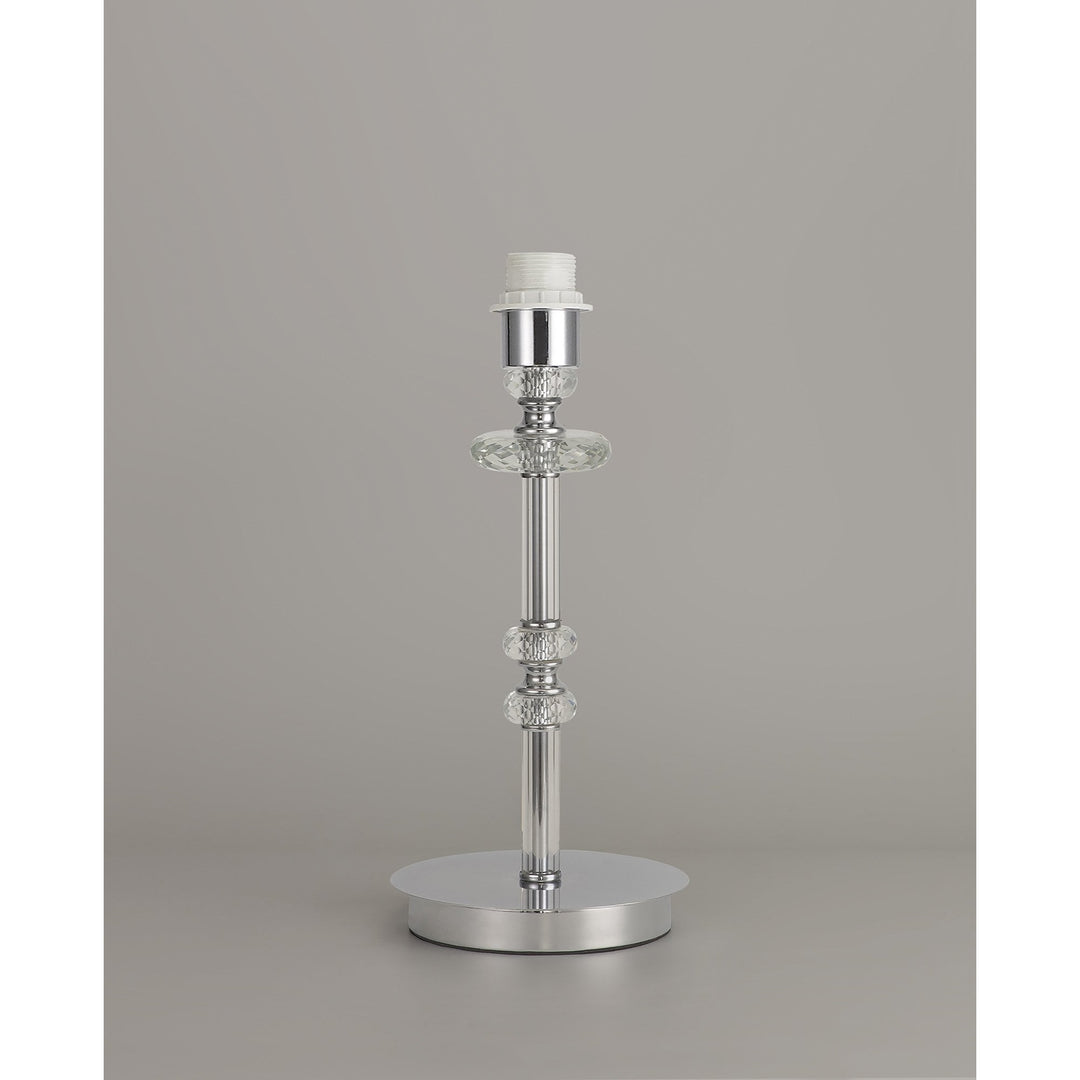 Nelson Lighting NL82569 Glastonbury Table Lamp Polished Chrome/Clear Glass/Crystal