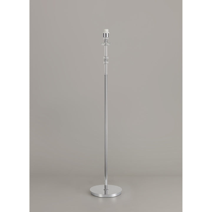 Nelson Lighting NL82589 Glastonbury Floor Lamp Polished Chrome/Clear Glass/Crystal