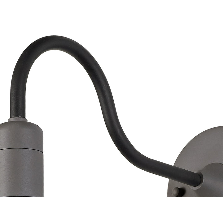 Nelson Lighting NL78499 Grobler Outdoor Wall Lamp 1 Light Matt Black/Grey