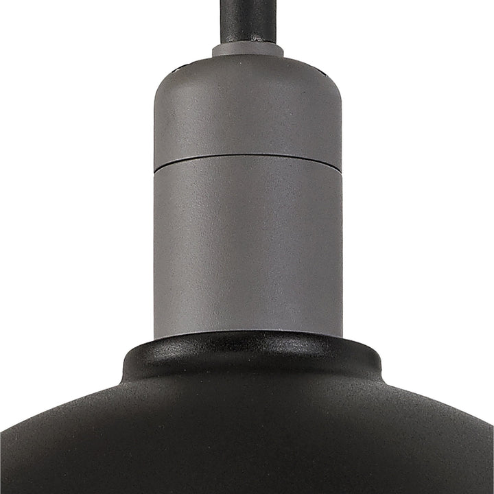 Nelson Lighting NL78499 Grobler Outdoor Wall Lamp 1 Light Matt Black/Grey