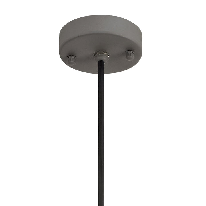 Nelson Lighting NL78509 Grobler Outdoor Pendant 1 Light Matt Black/Grey