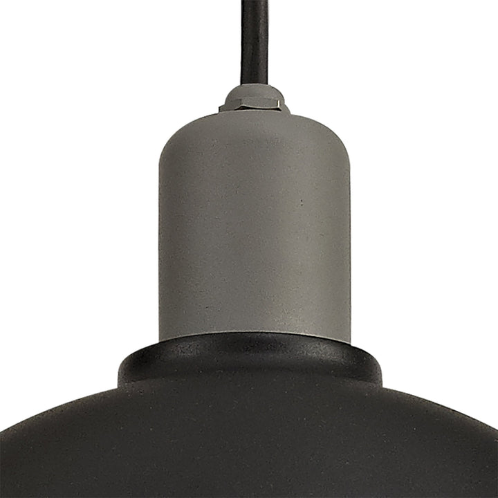 Nelson Lighting NL78509 Grobler Outdoor Pendant 1 Light Matt Black/Grey