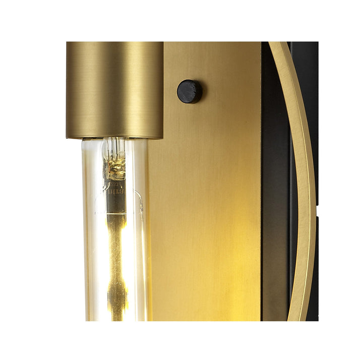 Nelson Lighting NL74129 Hava Wall Lamp 1 Light Sand Gold/Matt Black