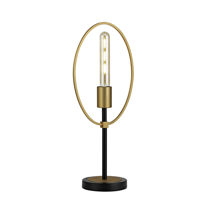 Nelson Lighting NL74139 Hava Table Lamp 1 Light Sand Gold/Matt Black