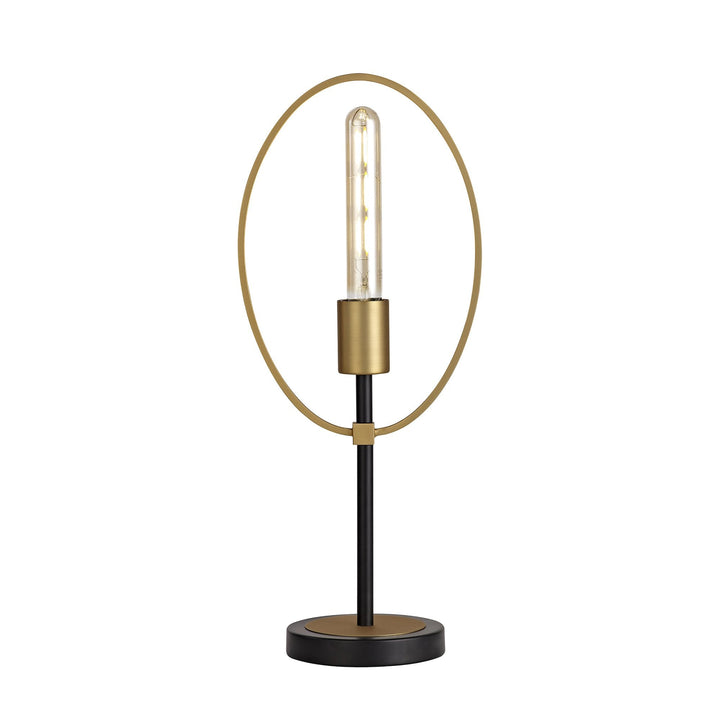 Nelson Lighting NL74139 Hava Table Lamp 1 Light Sand Gold/Matt Black