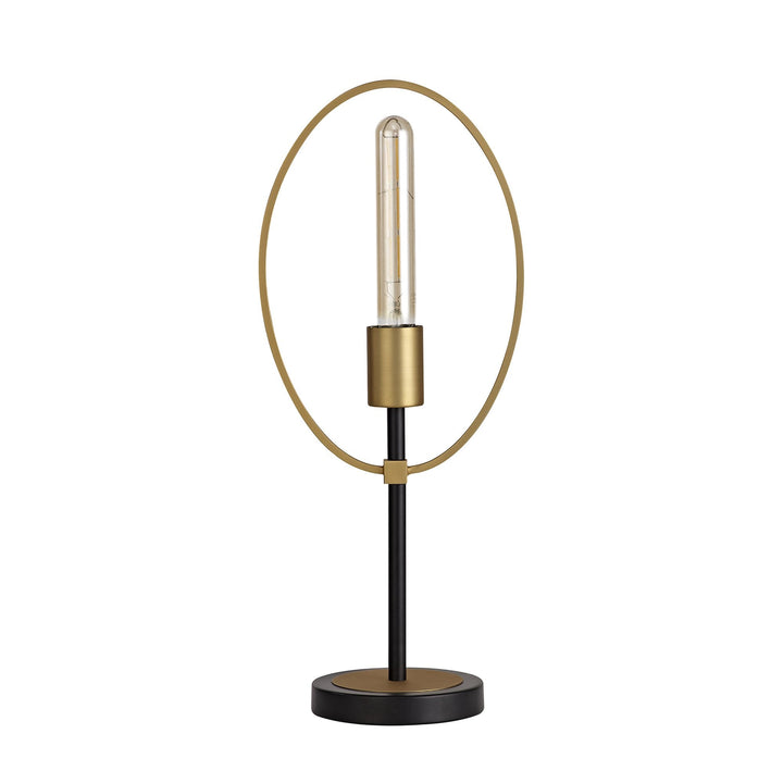 Nelson Lighting NL74139 Hava Table Lamp 1 Light Sand Gold/Matt Black