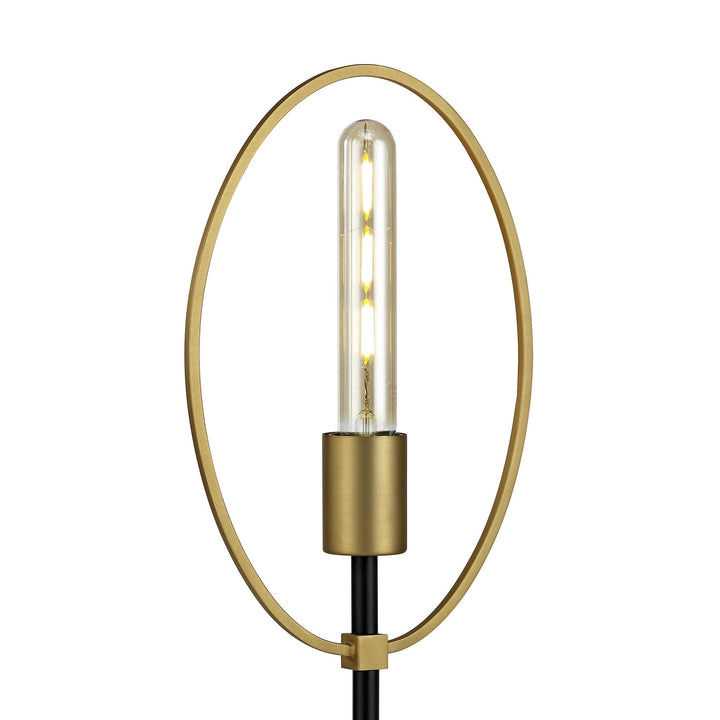 Nelson Lighting NL74139 Hava Table Lamp 1 Light Sand Gold/Matt Black