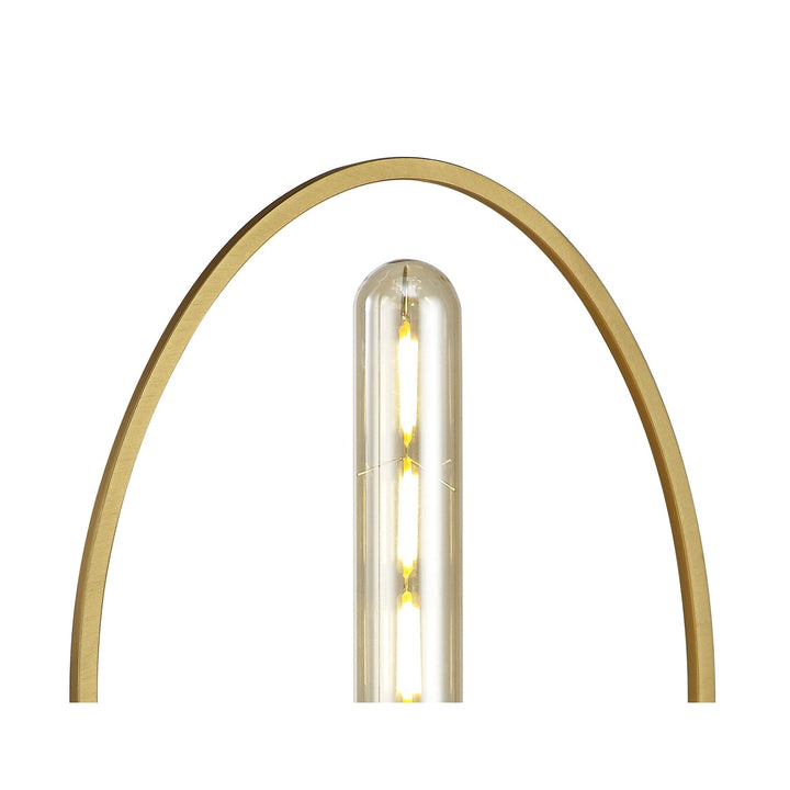 Nelson Lighting NL74139 Hava Table Lamp 1 Light Sand Gold/Matt Black