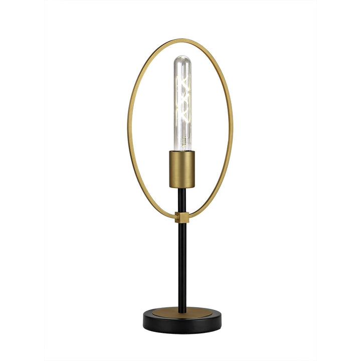 Nelson Lighting NL74139 Hava Table Lamp 1 Light Sand Gold/Matt Black