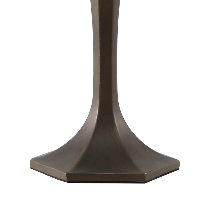 Nelson Lighting NLK00889 Heidi 1 Light Octagonal Table Lamp With 30cm Tiffany Shade Purple/Pink/Antique Brass