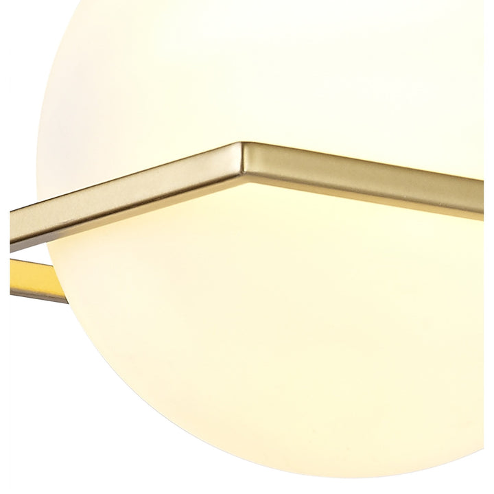 Nelson Lighting NL75659 Helma Wall Lamp Switched 1 Light Matt Black/Polished Gold