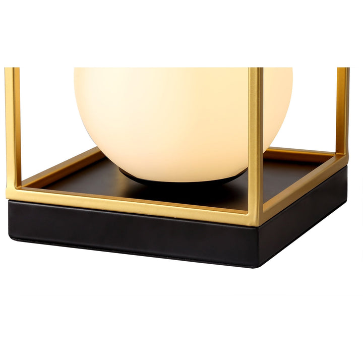 Nelson Lighting NL75669 Helma Table Lamp 1 Light Matt Black/Painted Gold