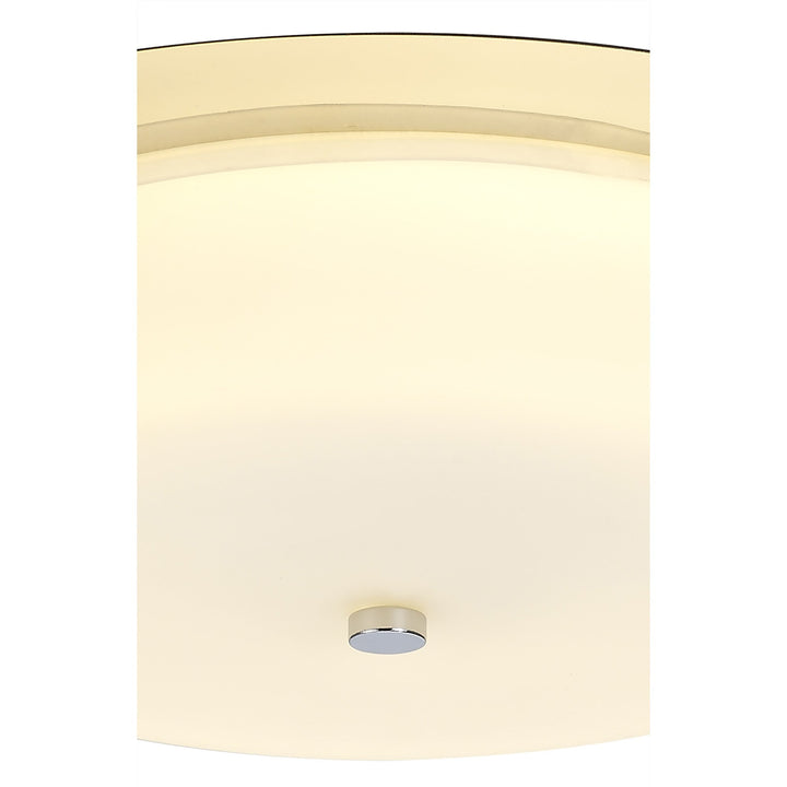 Nelson Lighting NL77649 Hex Bathroom LED Flush Ceiling Light Polished Chrome