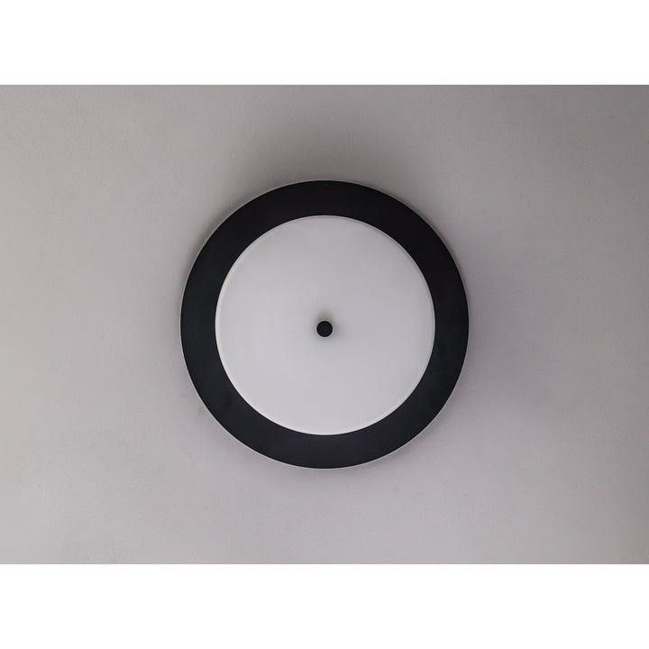Nelson Lighting NL77689 Hex Bathroom LED Flush Ceiling Light Sand Black