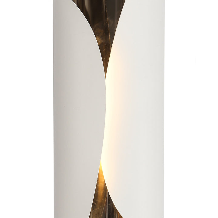 Nelson Lighting NL73709 India Wall Lamp LED Sand White/Polished Chrome