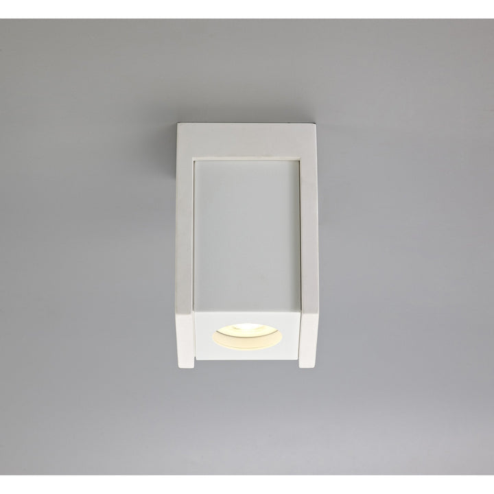 Nelson Lighting NLK01089 Inigo 1 Light Ceiling White Paintable Gypsum With Matt White Cover