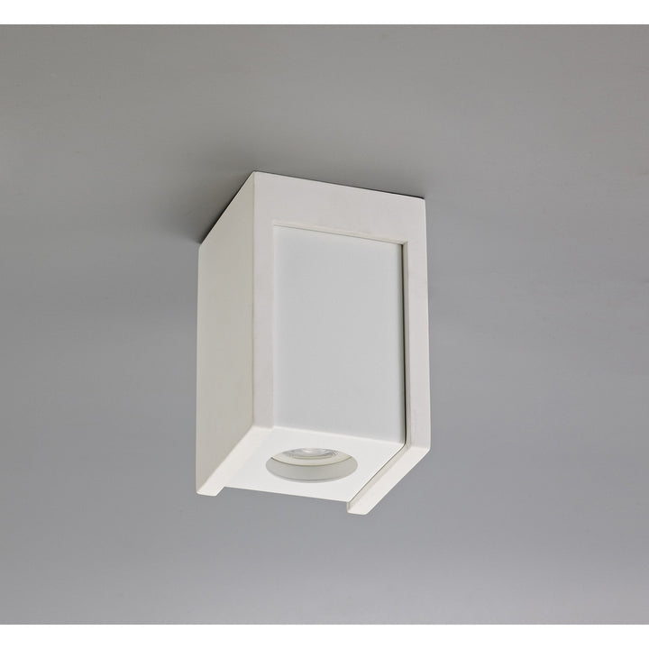Nelson Lighting NLK01089 Inigo 1 Light Ceiling White Paintable Gypsum With Matt White Cover