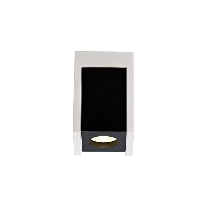 Nelson Lighting NLK01099 Inigo 1 Light Ceiling White Paintable Gypsum With Matt Black Cover