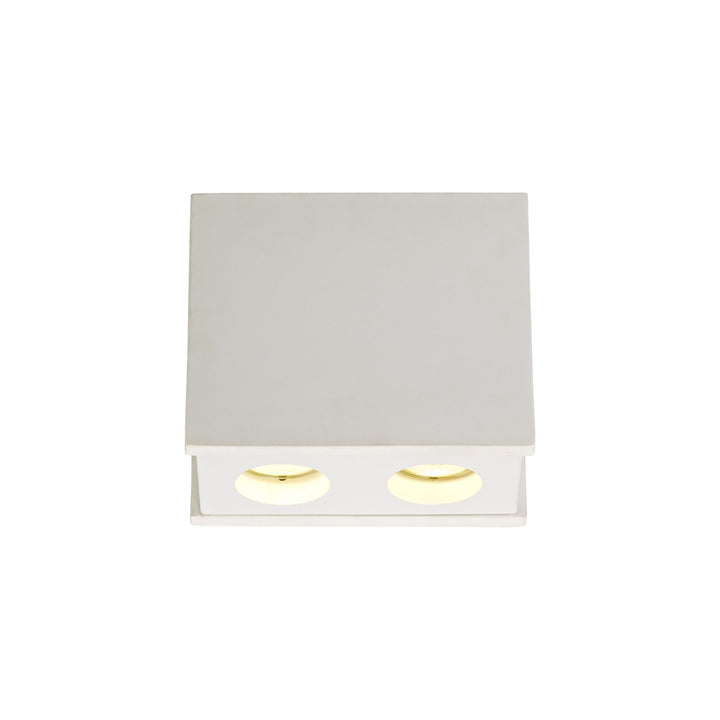 Nelson Lighting NLK01119 Inigo 2 Light Ceiling White Paintable Gypsum With Matt White Cover