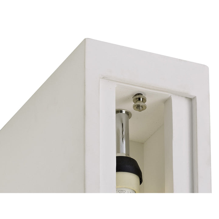 Nelson Lighting NLK01129 Inigo 2 Light Ceiling White Paintable Gypsum With Matt Black Cover