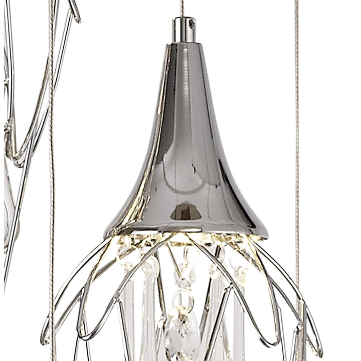 Nelson Lighting NL78579 Istan Pendant Round 5 Light Polished Chrome