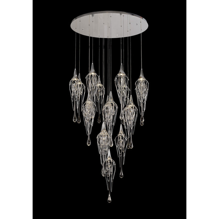 Nelson Lighting NL78589 Istan Pendant Round 5M 18 Light Polished Chrome