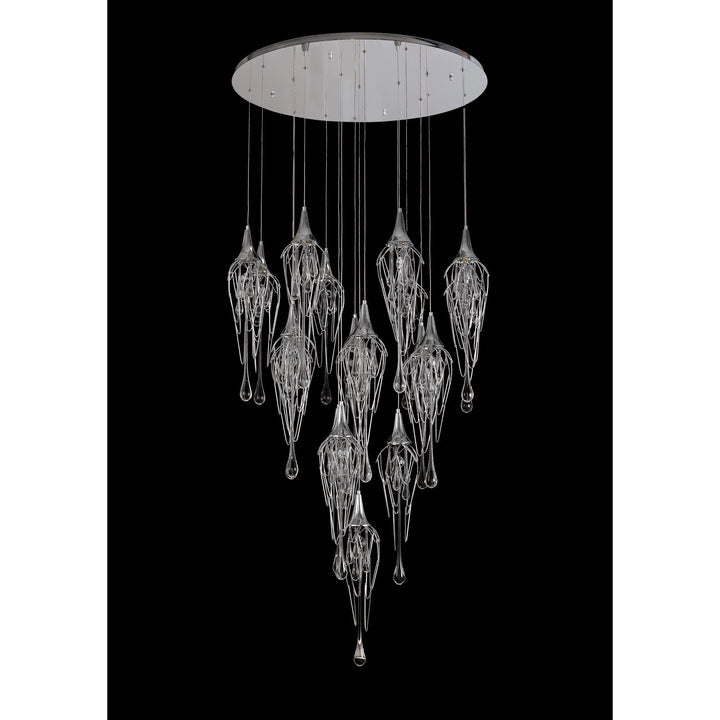 Nelson Lighting NL78589 Istan Pendant Round 5M 18 Light Polished Chrome
