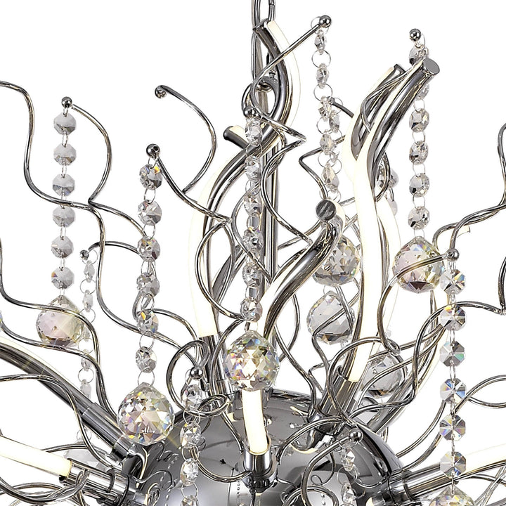 Nelson Lighting NL81289 Jaxal Dimmable Pendant 24 Light LED Polished Chrome