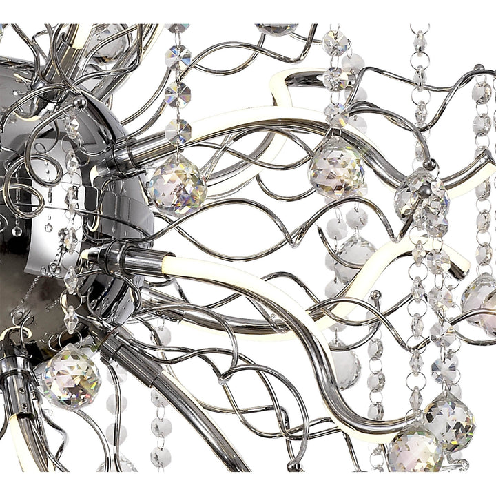 Nelson Lighting NL81289 Jaxal Dimmable Pendant 24 Light LED Polished Chrome