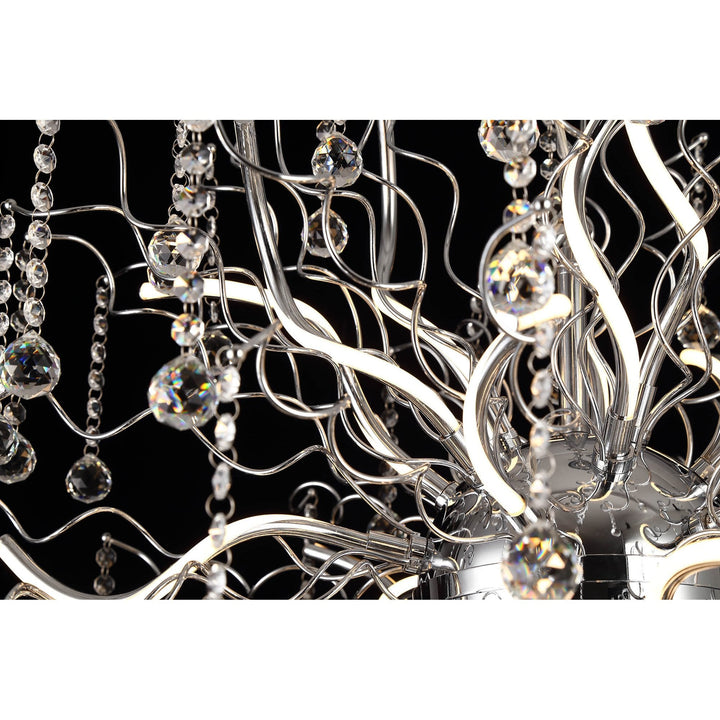 Nelson Lighting NL81289 Jaxal Dimmable Pendant 24 Light LED Polished Chrome