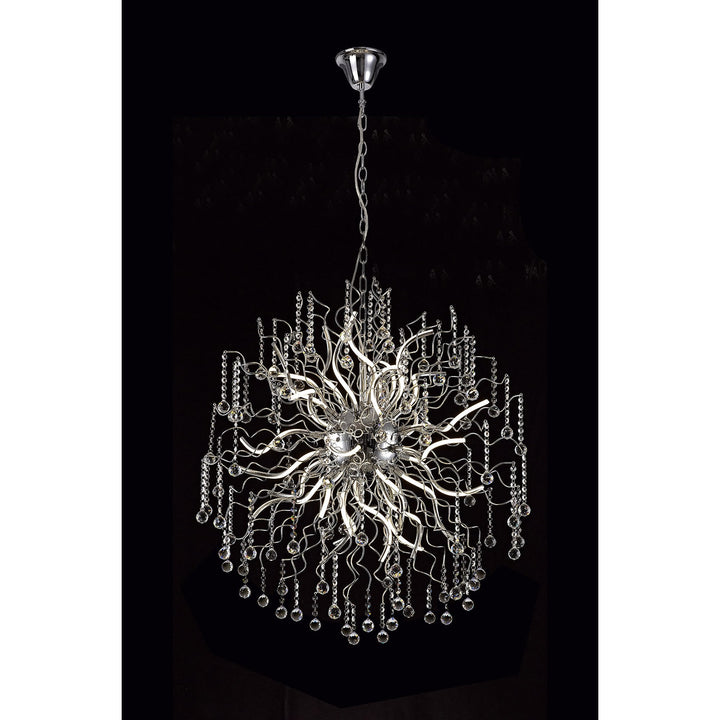 Nelson Lighting NL81299 Jaxal Dimmable Pendant 30 Light LED Polished Chrome