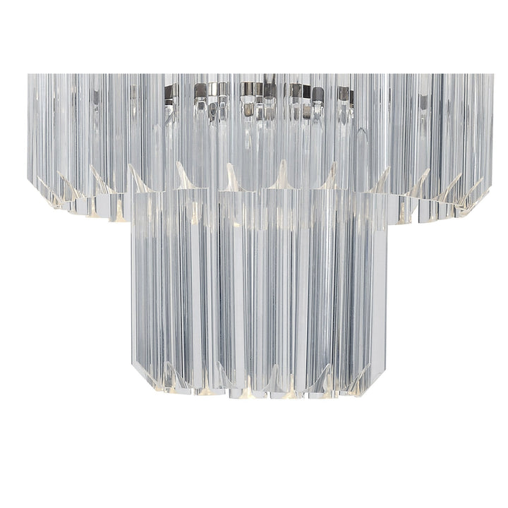 Nelson Lighting NL82309 Kobra Pendant Round 5 Tier 18 Light Brass/Clear Glass