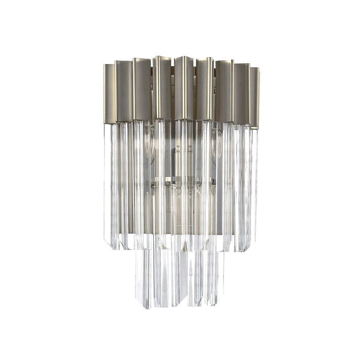 Nelson Lighting NL82399 Kobra Wall 3 Light Polished Nickel/Clear Glass