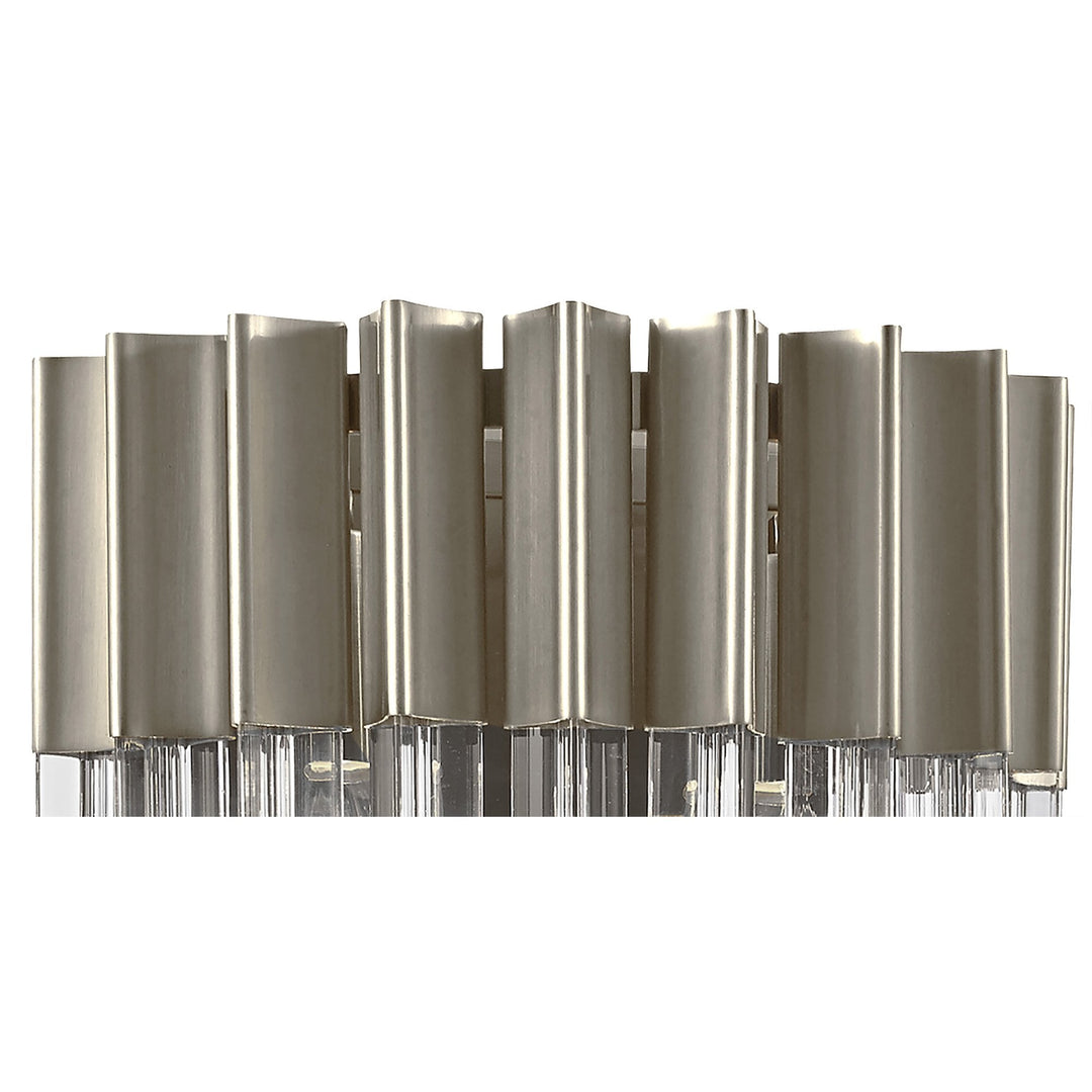 Nelson Lighting NL82399 Kobra Wall 3 Light Polished Nickel/Clear Glass