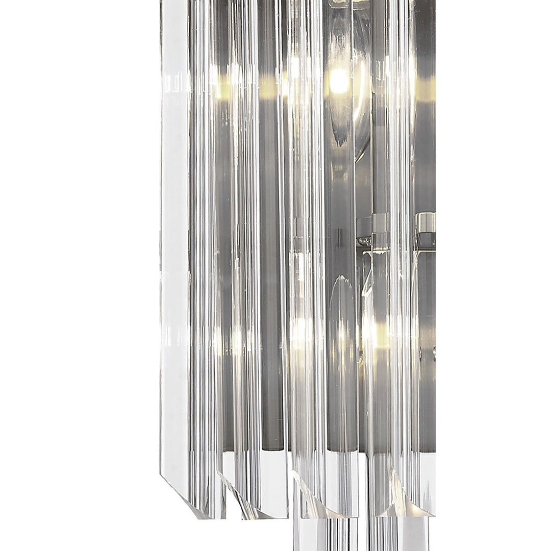 Nelson Lighting NL82399 Kobra Wall 3 Light Polished Nickel/Clear Glass