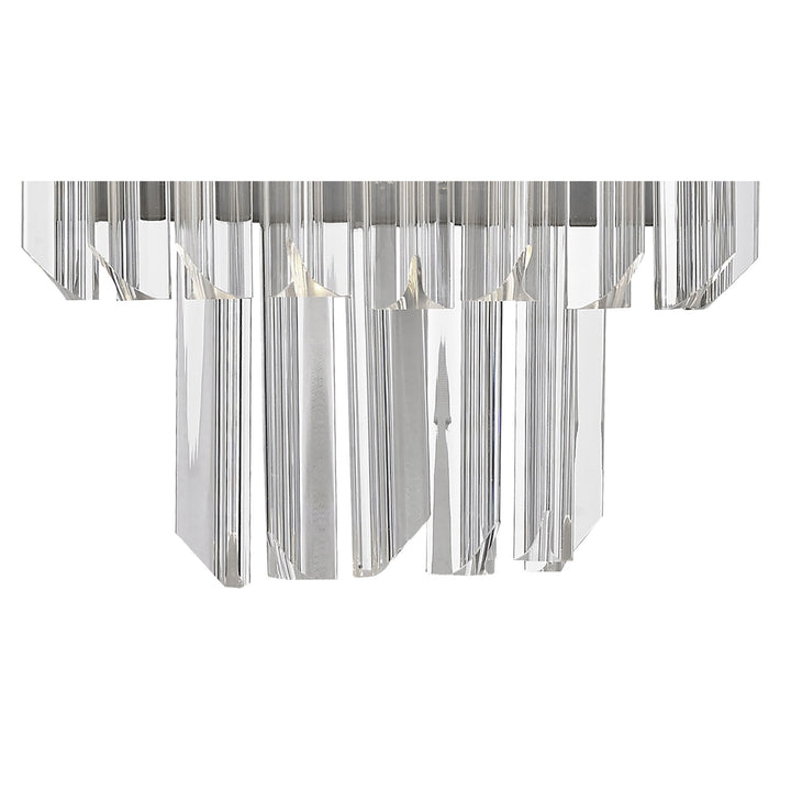 Nelson Lighting NL82399 Kobra Wall 3 Light Polished Nickel/Clear Glass