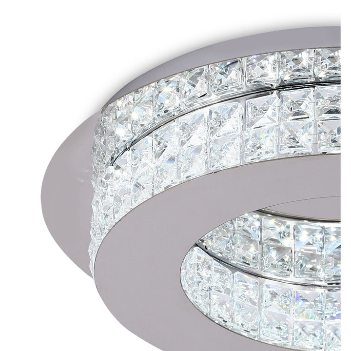 Nelson Lighting NL70469 Livia Ceiling Light LED Polished Chrome/Crystal