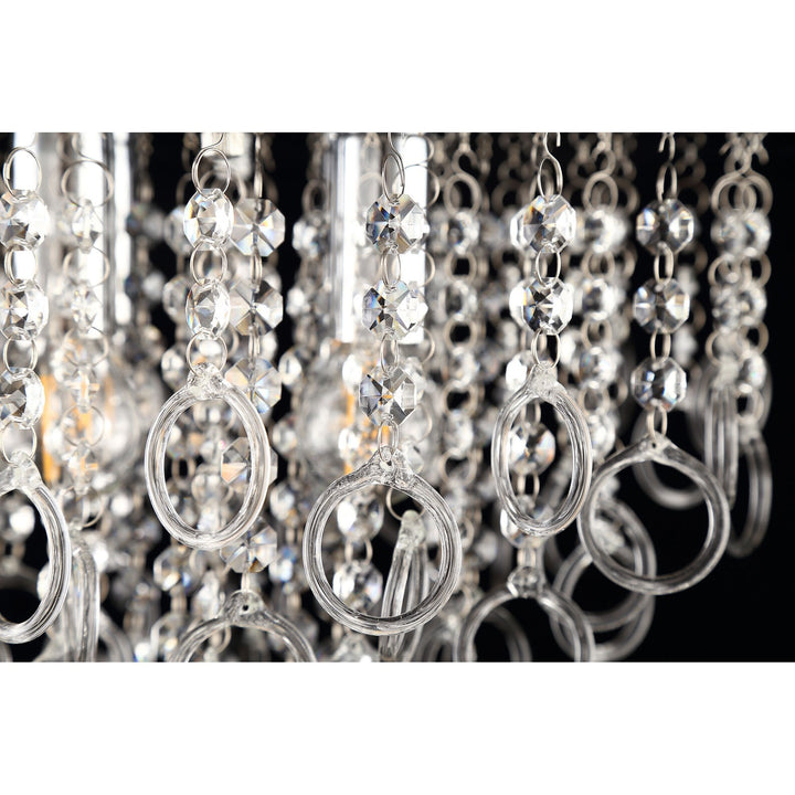Nelson Lighting NL81319 Loopy Ceiling 4 Light Polished Chrome/Crystal